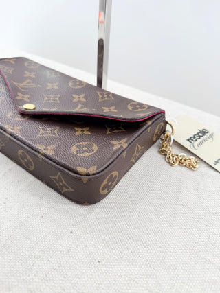 Louis Vuitton felicie bag monogram with 2 inserts