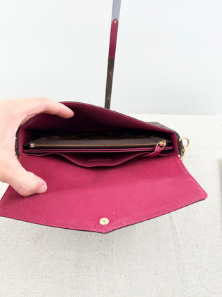 Louis Vuitton felicie bag monogram with 2 inserts