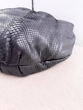Gucci python large sienna hobo bag