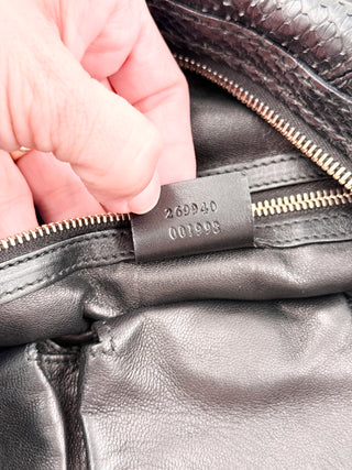 Gucci python large sienna hobo bag