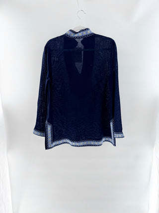 Tory Burch linen cover up with embellishment, S