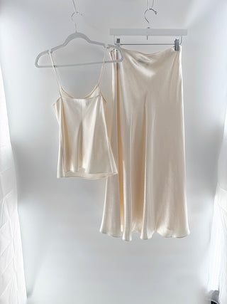 Tory Burch silk set tank top and skirt, 4