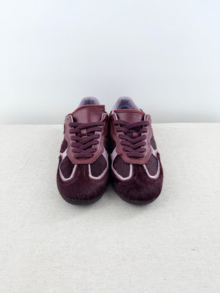 NWOT ALOHAS TB.490 Low Top Club Sneakers Burgundy Calf Hair Womne's Size 10-10.5
