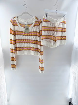 L Space crochet set top and shorts, top M / bottom S