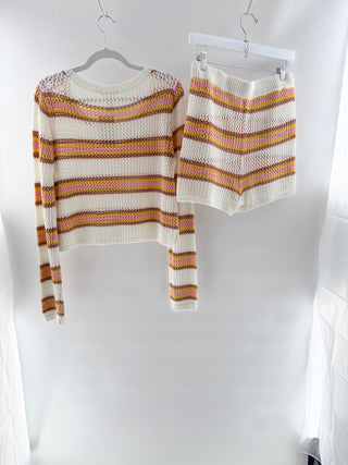 L Space crochet set top and shorts, top M / bottom S