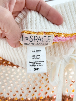 L Space crochet set top and shorts, top M / bottom S