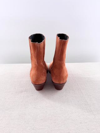 Zadig & Voltaire suede ankle booties western style, 36