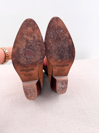 Zadig & Voltaire suede ankle booties western style, 36