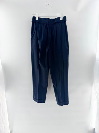 Sundays Solid navy belted tailored trousers, S