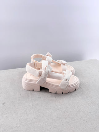 Stuart Weitzman canvas sandals with lugsole platform, 36.5