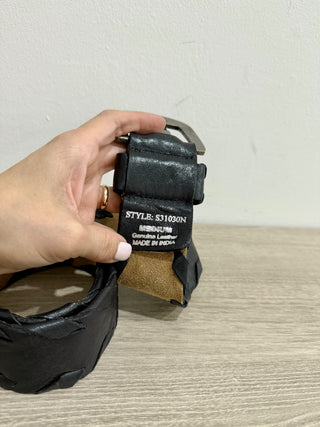 Vintage Wide Reversible Leather and Suede Waist Belt Women's Size M/L