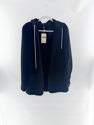 Helmut Lang Black hooded tailored blazer jacket, 8