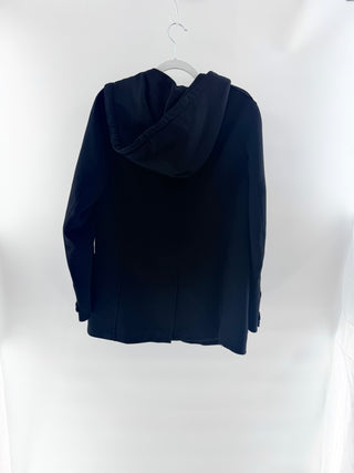 Helmut Lang Black hooded tailored blazer jacket, 8