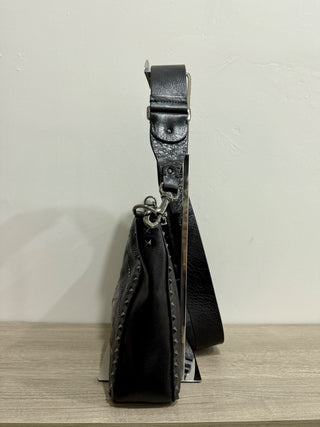 Valentino Rockstud Embossed Leather Square Crossbody Messenger Bag Medium