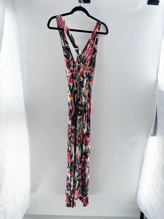 Maaji "Amazonia Glaring" Floral Sleeveless V-Neck Maxi Dress Multi Women's Small