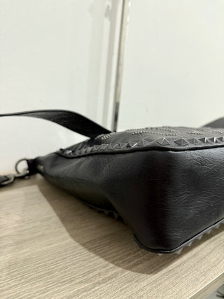 Valentino Rockstud Embossed Leather Square Crossbody Messenger Bag Medium
