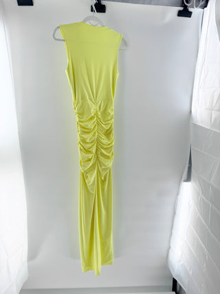 Susana Monaco Tie Front Plunging V-Neck Gathered Maxi Dress Glow Women's Size XS