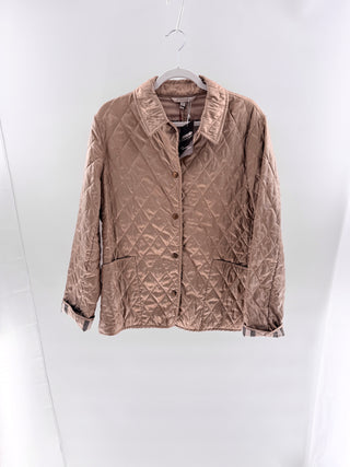 Burberry metallic sheer quilted nylon jacket, M