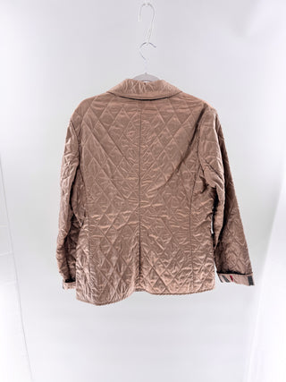 Burberry metallic sheer quilted nylon jacket, M
