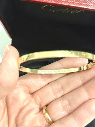 Cartier Love Bracelet Yellow Gold Small Model 18 with Box
