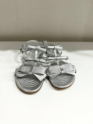 Kennel & Schmenger Elle Flat Strappy Sandals Metallic Silver Leather Womens 4.5