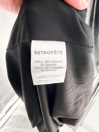 NWT Retrofete Shivani Strapless Slit Metallic Long Dress Gunmetal Women's Size S