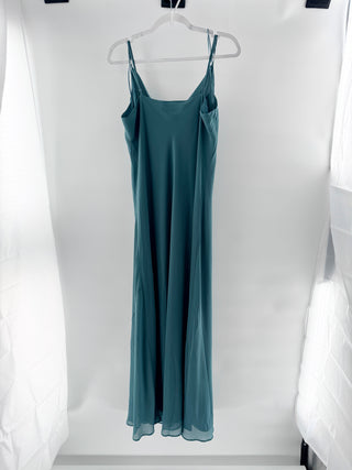 NWT Banana Republic Chiffon Cowl Neck Maxi Dress Thermal Spring Womens Size XL