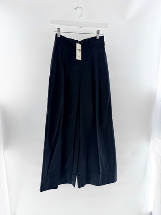 Sundays Solid black pleated culotte trousers, XS