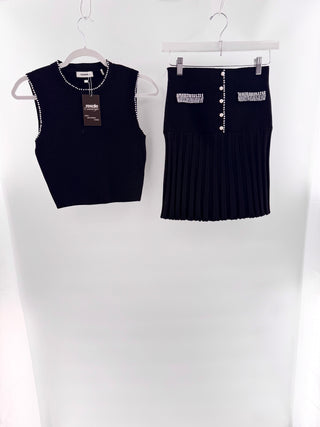 Sandro Gild Embellished Knit Set, 36
