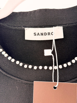 Sandro Gild Embellished Knit Set, 36