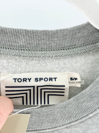 Tory Sport Grey reglan slleve logo sweatshirt, S/P