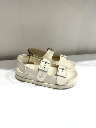 Gucci Isla Jelly Slingback Sandals with Double G with Studs Off-White Women's 8