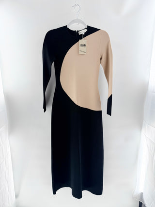 Tory Burch Colorblock long sleeve midi dress, XS