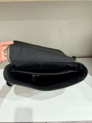 Coach Blaine Refined Pebble Leather Preppy School Backpack Gunmetal/Olive Drab