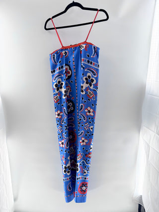 Tory Burch Blue floral logo trappy dress, 4