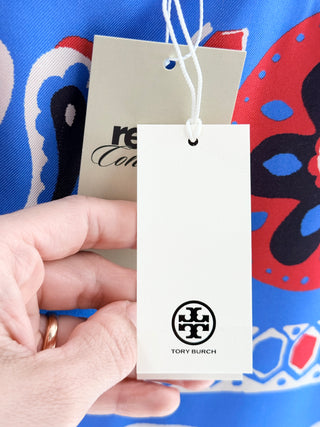 Tory Burch Blue floral logo trappy dress, 4