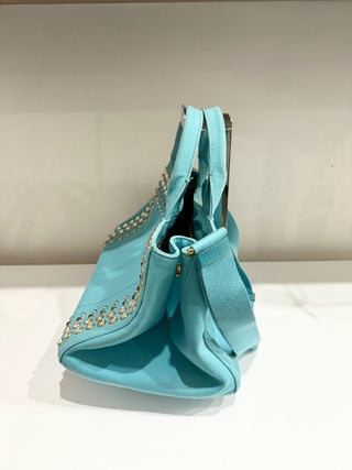 Prada canvas studded bag