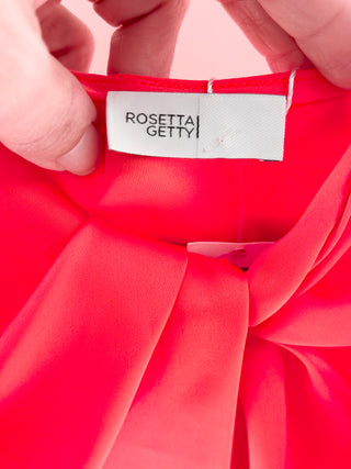 NWT Rosetta Getty Sleeveless Twist Front Camisole Tank Top Hot Orange Womens 2