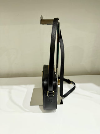 NWT Burberry Novacheck Leather Crossbody Camera Bag Beige/Black