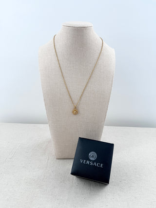 Versace gold plated medusa pendant necklace