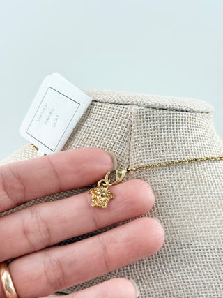 Versace gold plated medusa pendant necklace