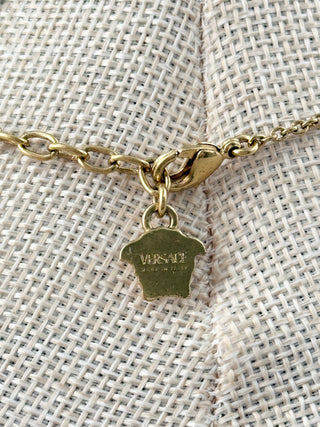 Versace gold plated medusa pendant necklace