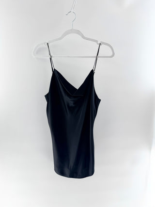 Cinq a sept silk tank top with rhinestones, L