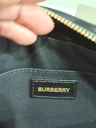 NWT Burberry Novacheck Leather Crossbody Camera Bag Beige/Black