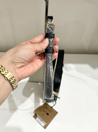 NWT Burberry Novacheck Leather Crossbody Camera Bag Beige/Black