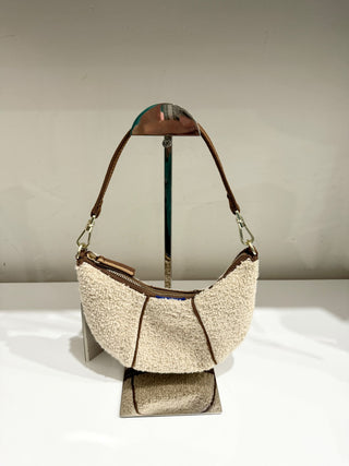 Rothy's small crescent teddy bag