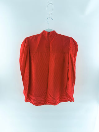 Sandro Poppy red long sleeve top, 34 FR / US 2