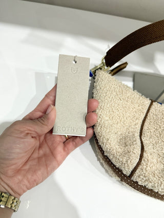 Rothy's small crescent teddy bag