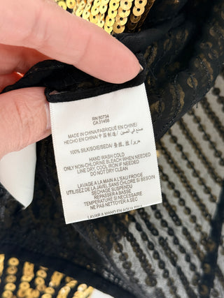 BCBG Max azria sequin open front crop jacket, L