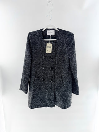 Lucy Paris black peacoat jacket, L